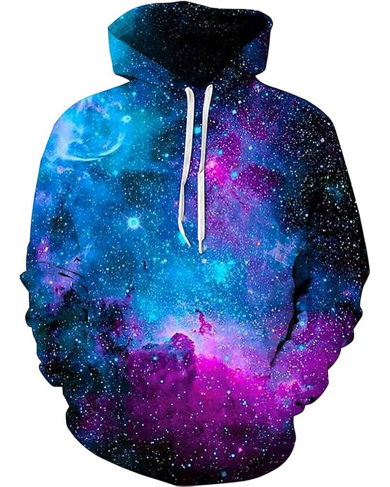 トップス Wind and Sea GALAXY PAINT SWEAT SHIRT sanatty Unisex 3D Galaxy Hoodies Pullover Sweatshirt Sweat à